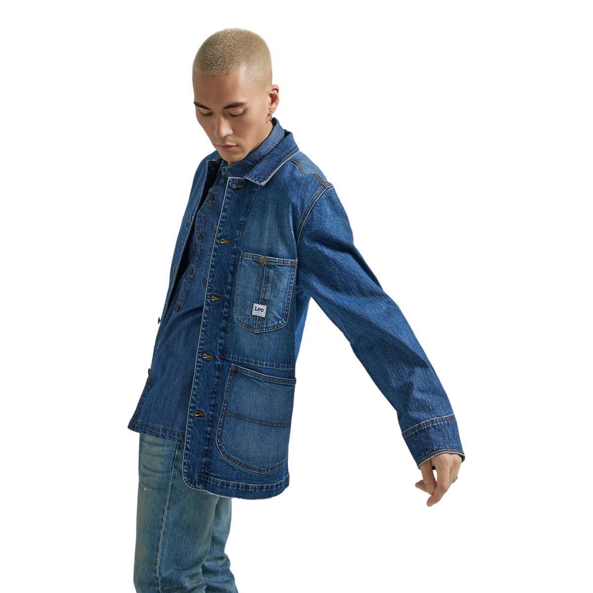 Denim Chore Coat Mid Wash Product Image