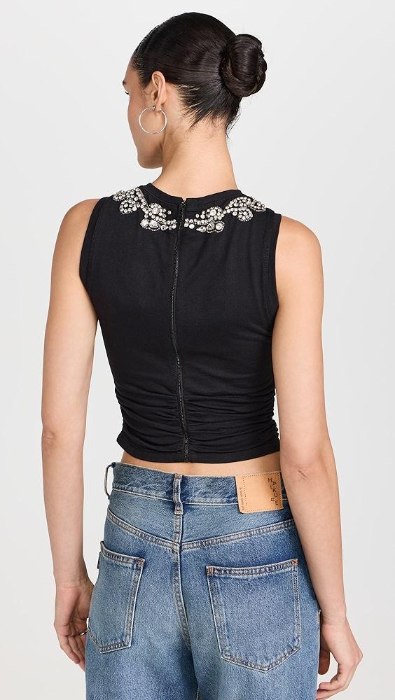 alice + olivia Kappa Embellished Cropped Tank | Shopbop Product Image