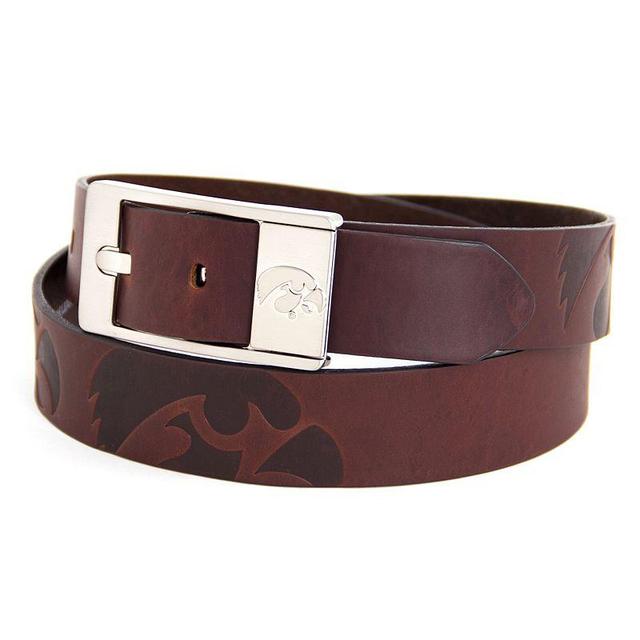 Mens Iowa Hawkeyes Brandish Leather Belt Brown Product Image