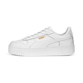 PUMA Carina Street Women's Sneakers in White/Gold Product Image