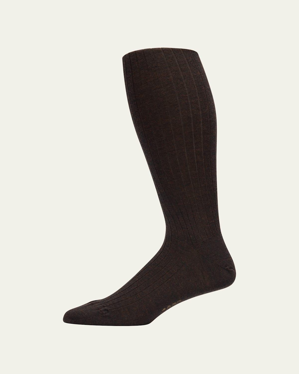 Mens Cashmere Silk Over-Calf Socks Product Image