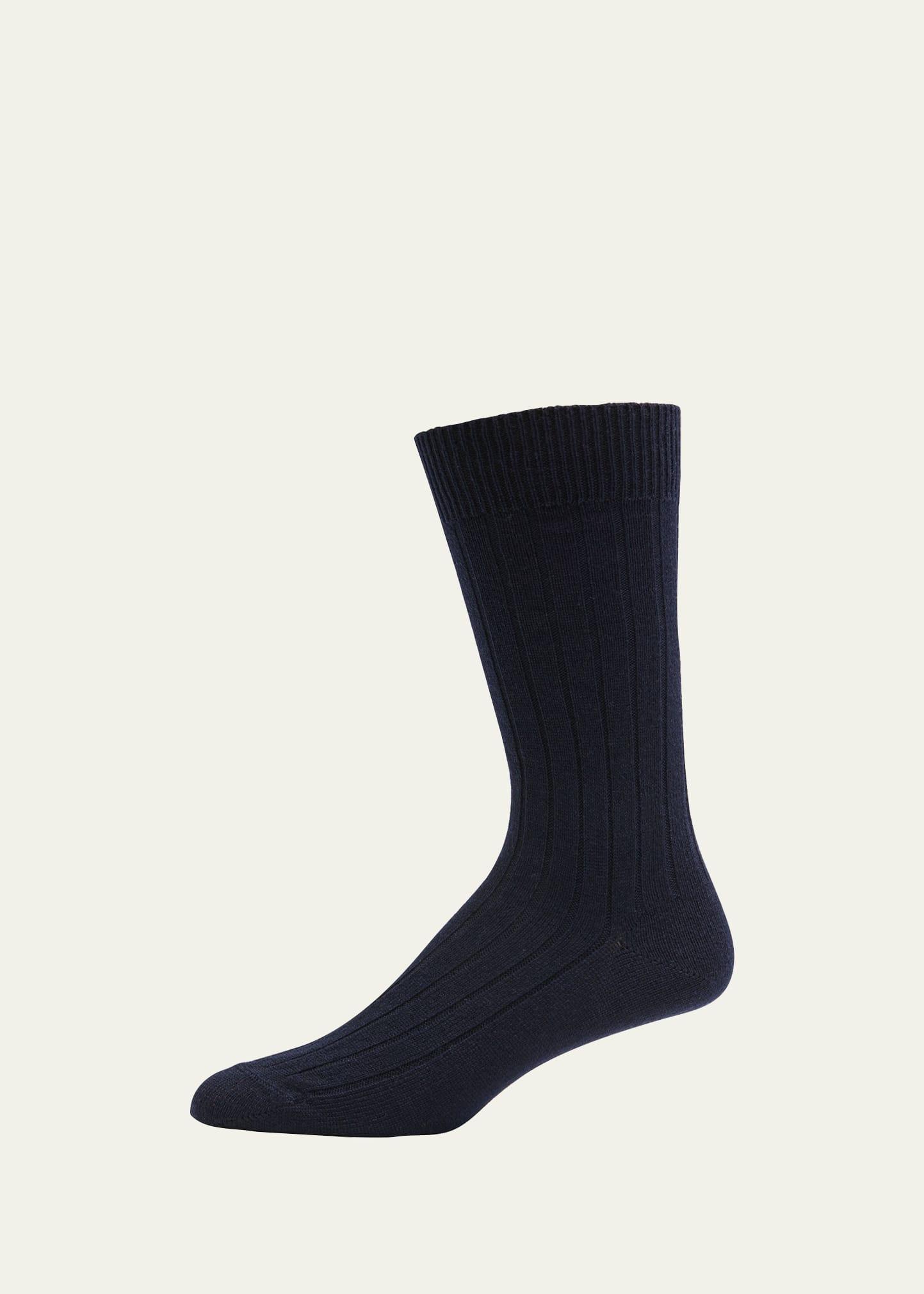 Mens Cashmere Mid-Calf Socks Product Image