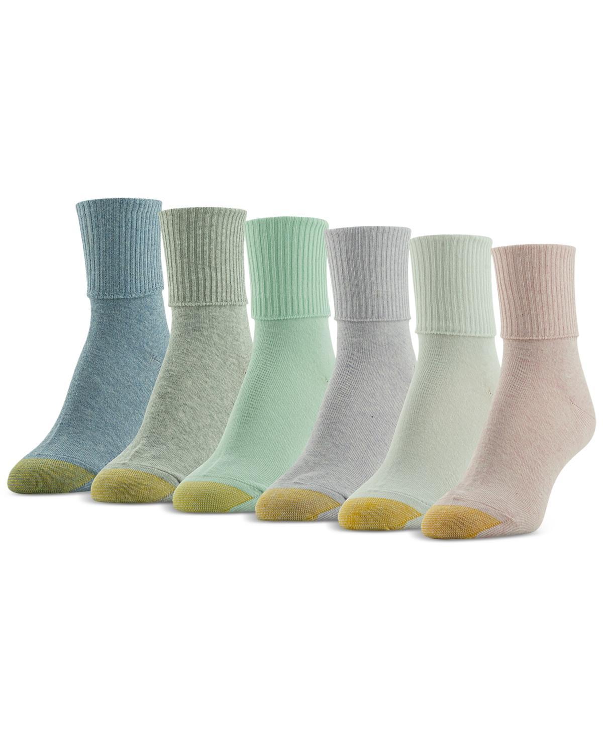 Womens GOLDTOE 6-pack Turn-Cuff Socks Product Image