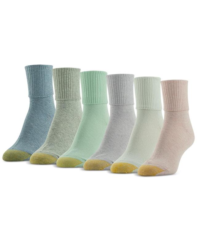 Gold Toe Womens 6-Pack Casual Turn Cuff Socks Product Image