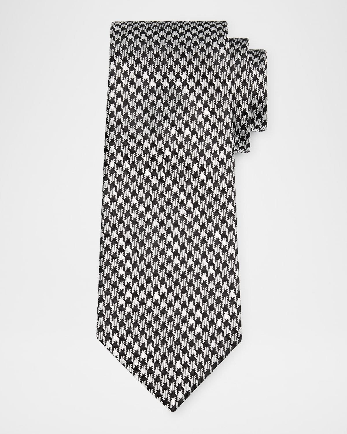 Men's Houndstooth Silk Tie Product Image