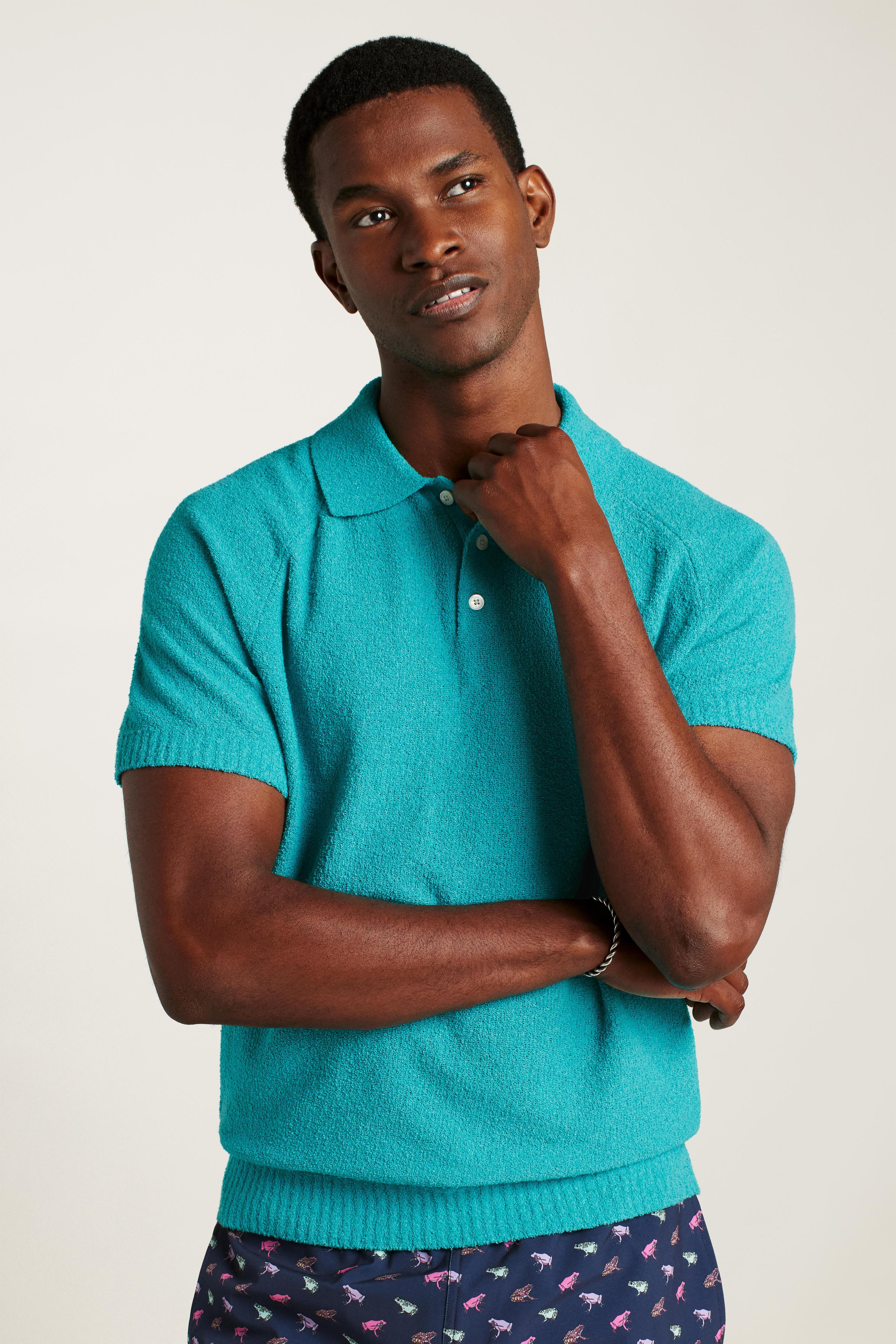 Hudson Italian Sweater Polo Product Image