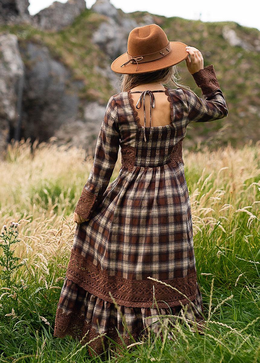 Rosi Dress in Cinnamon Tartan Product Image