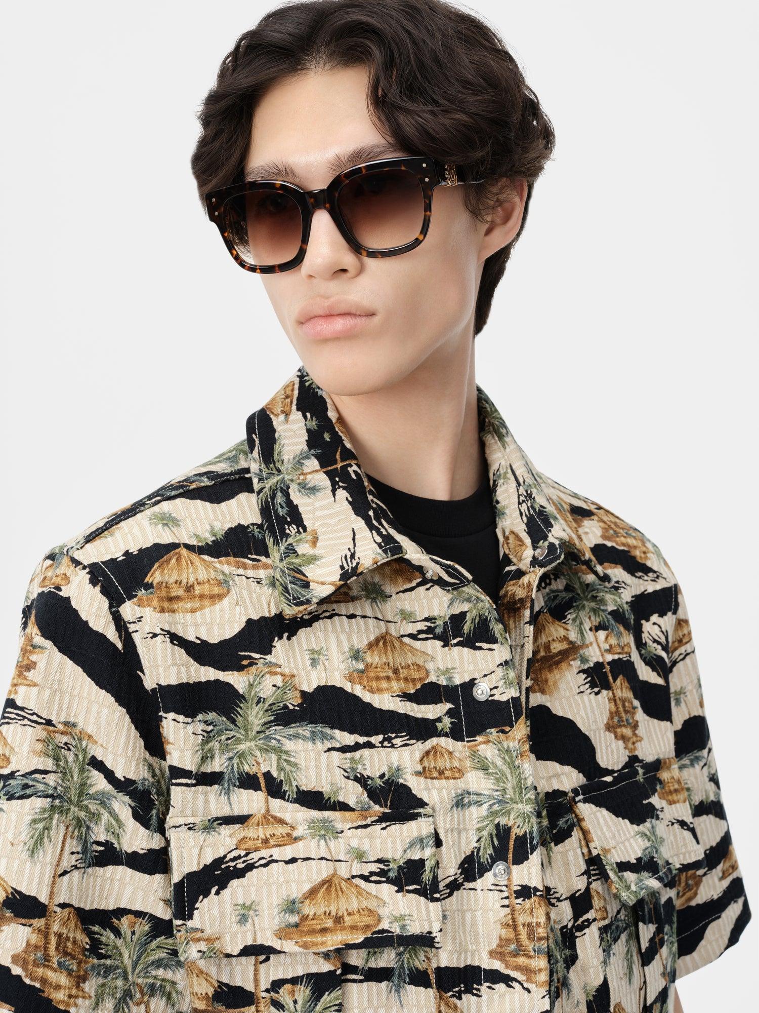 AMIRI REPEAT PALM CAMP SHIRT - Mojave Desert Male Product Image