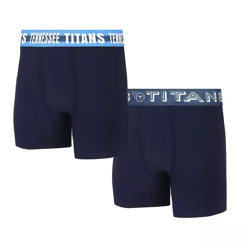 Mens Concepts Sport Tennessee Titans Gauge Knit Boxer Brief Two-Pack Blue Product Image