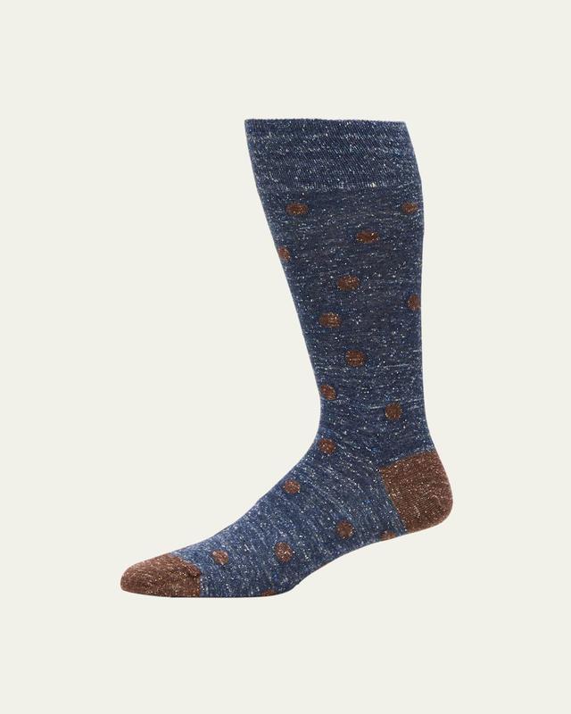 Mens Edgar Polka Dot Crew Socks Product Image