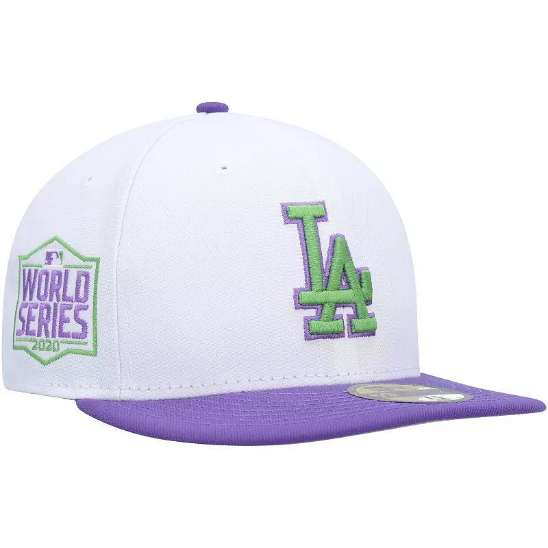 Mens New Era White Los Angeles Dodgers 2020 World Series Side Patch 59FIFTY Fitted Hat Product Image