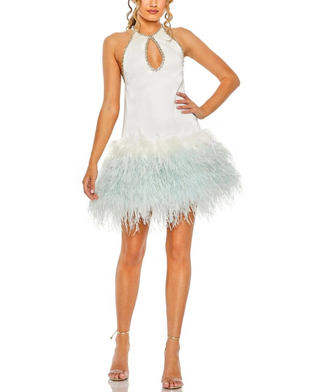 Embellished Cocktail Dress In White Product Image