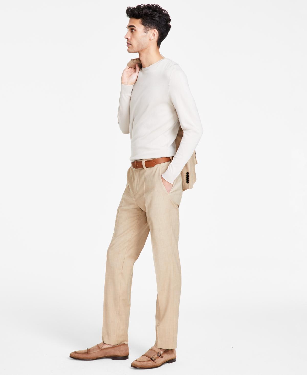 Hugo by Hugo Boss Mens Modern-Fit Suit Pants - Light Product Image