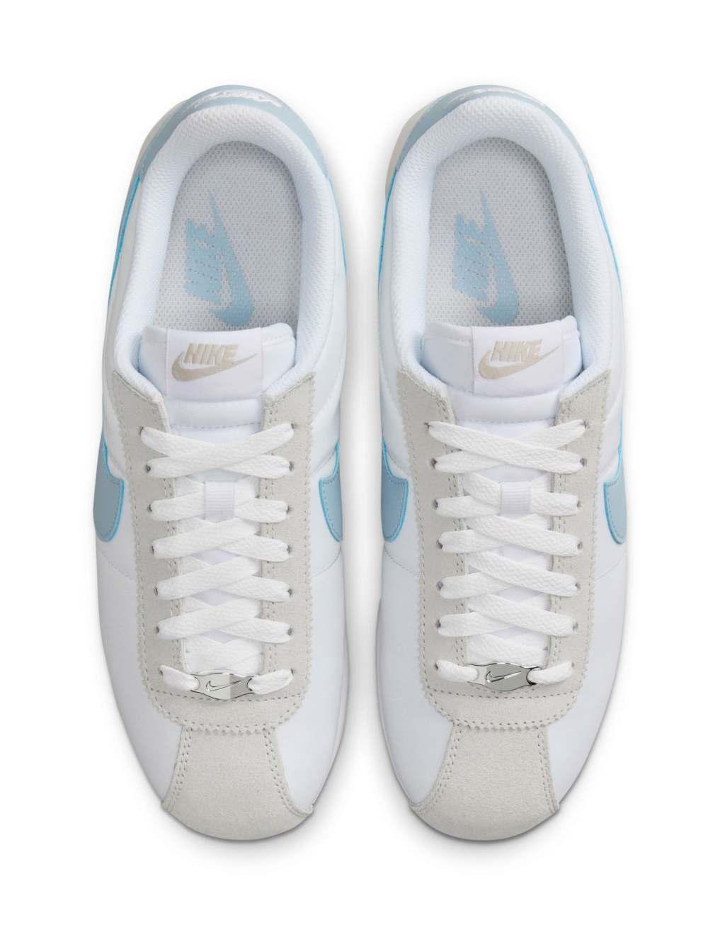 Nike Cortez TXT sneakers in white and blue   Product Image