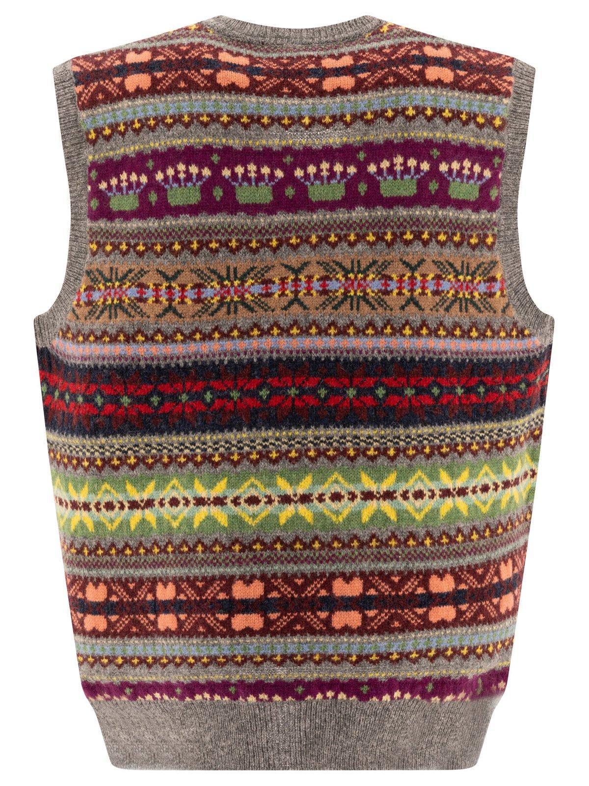 Fair Isle Sweater Vest In Multi Product Image