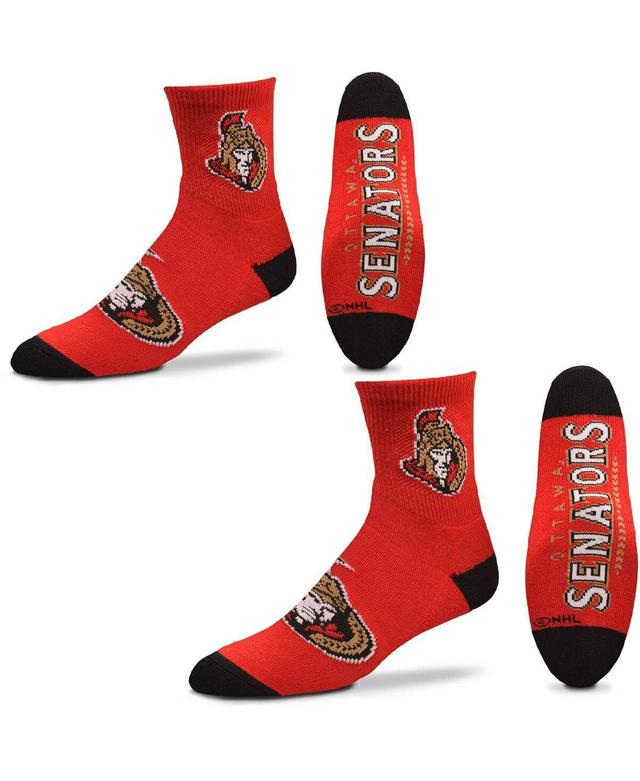 Womens For Bare Feet Ottawa Senators Quarter-Length Socks Two-Pack Set Product Image