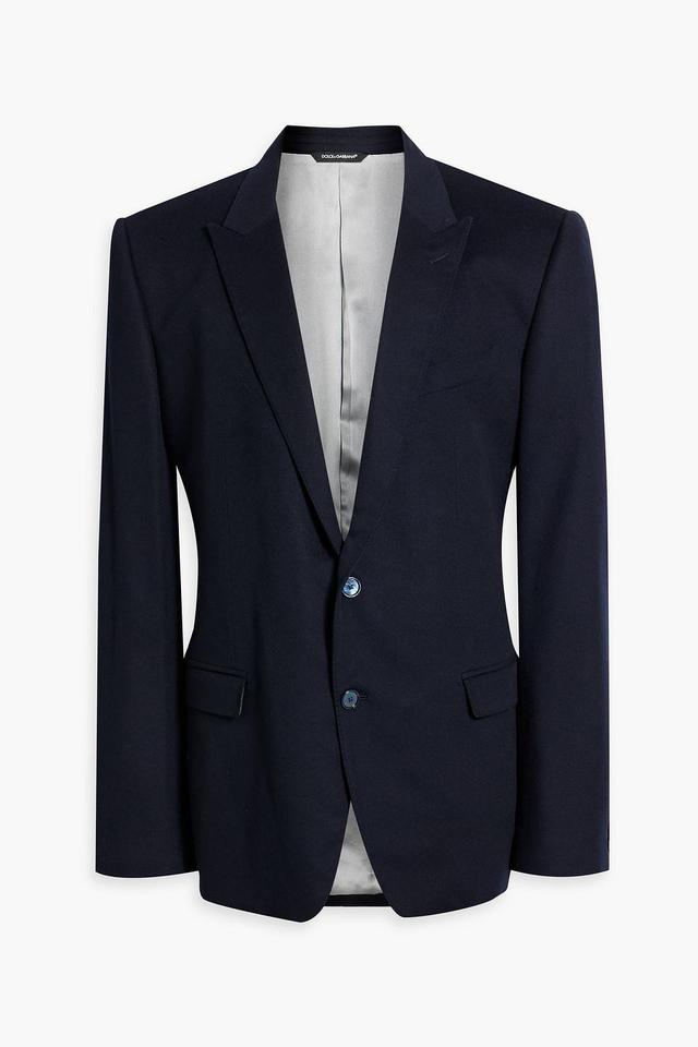 Cashmere And Silk-blend Felt Blazer In Midnight Blue Product Image