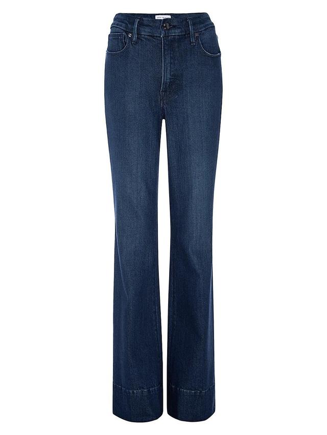 Womens Soft-Tech Good Classic Slim Bootcut Jeans | Indigo, Size 16 Plus | Good American by Khlo Kardashian Product Image