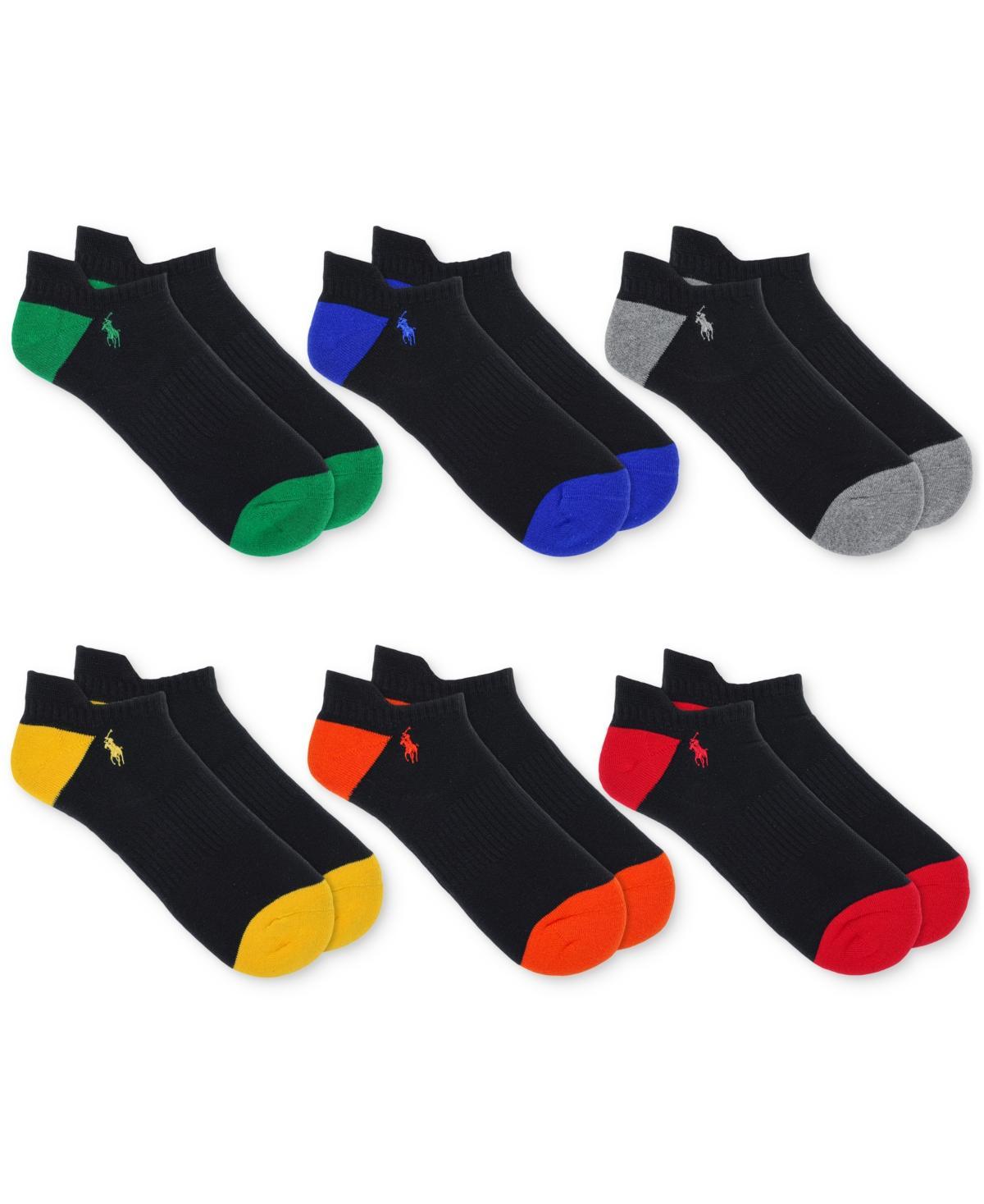 Polo Ralph Lauren Mens Mens 6-Pk. Performance Colored Heel Toe Low Cut Socks Product Image