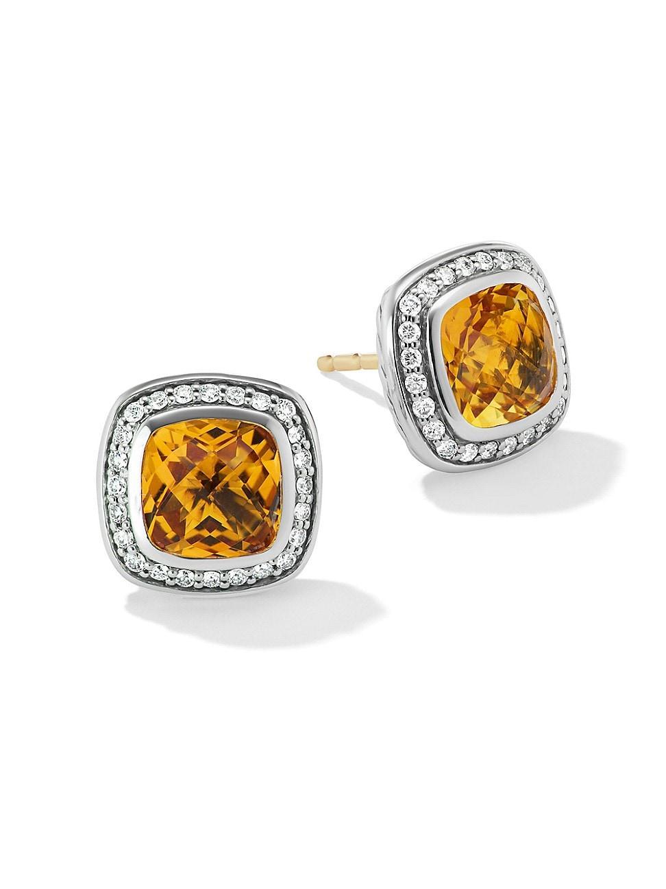 Womens Albion Earrings with Gemstone & Diamonds Product Image