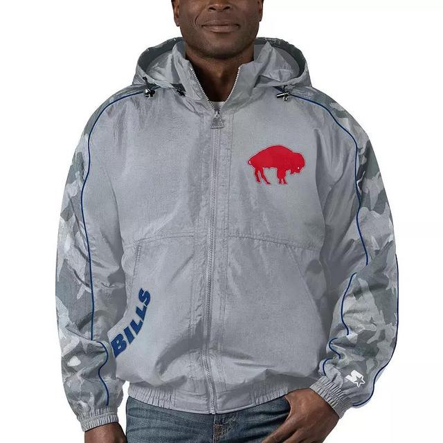 Mens Starter Gray Buffalo Bills Thursday Night Gridiron Throwback Full-Zip Jacket Product Image