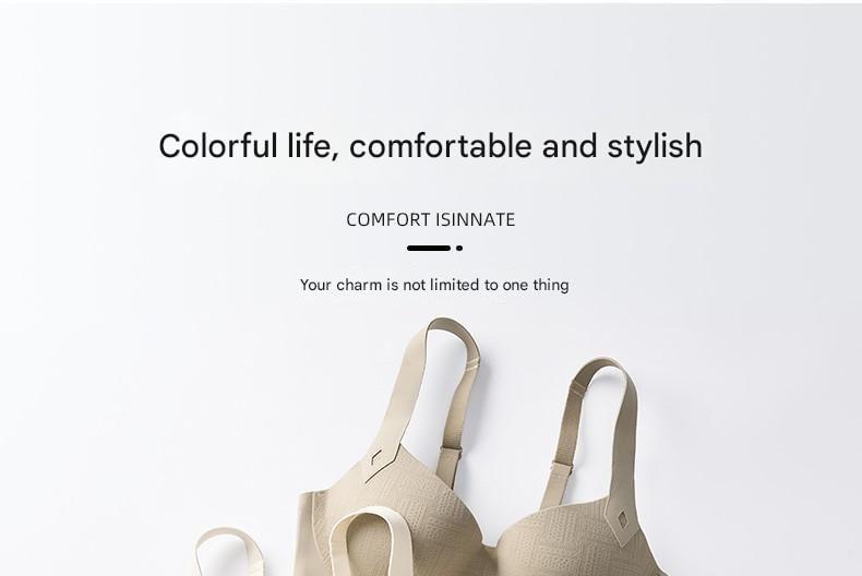 Plain Cutout Seamless Bra / Panty / Set Product Image