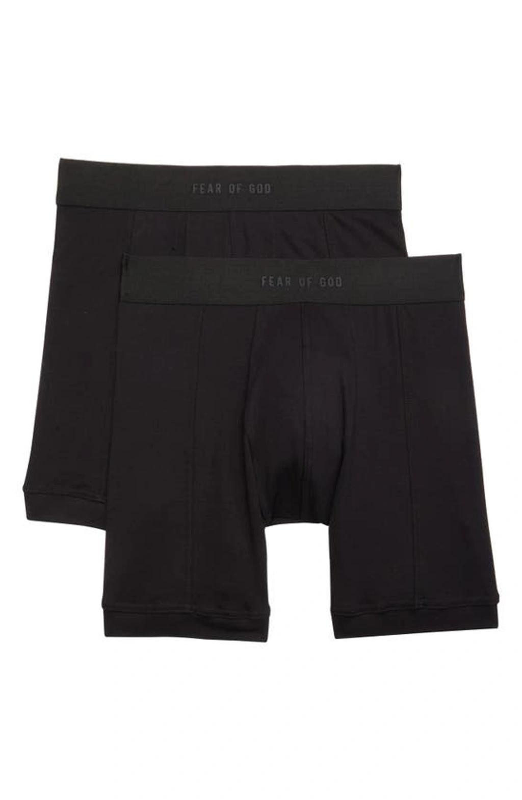 Medium Rise Short Length Boxer Brief - Pack Of 2 In Black Product Image