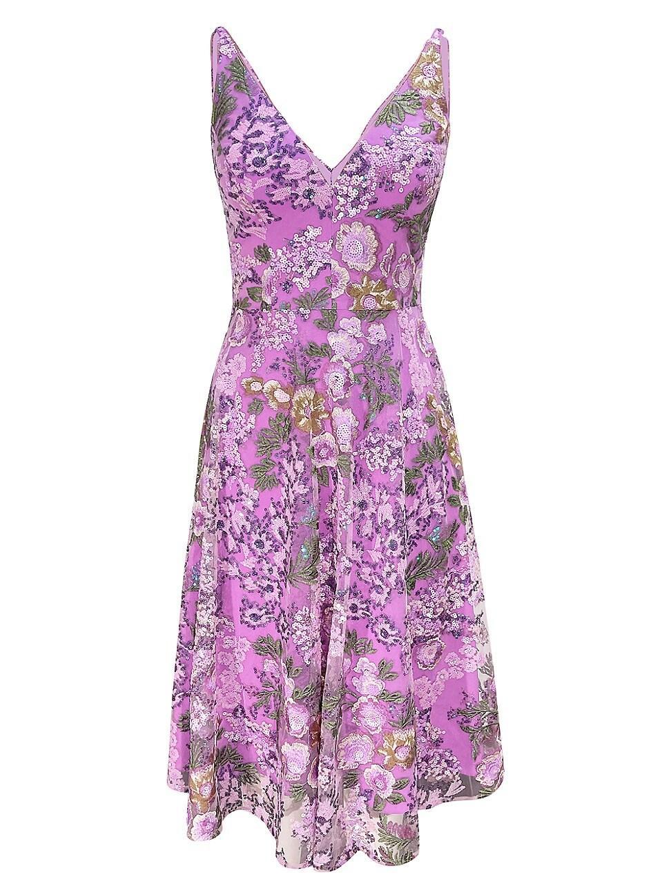 Dress the Population Elisa Floral Sequin Embroidered Cocktail Dress Product Image