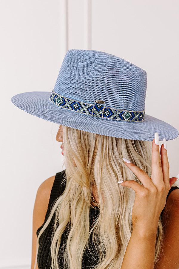 Sunny Refresh Woven Fedora in Airy Blue Product Image