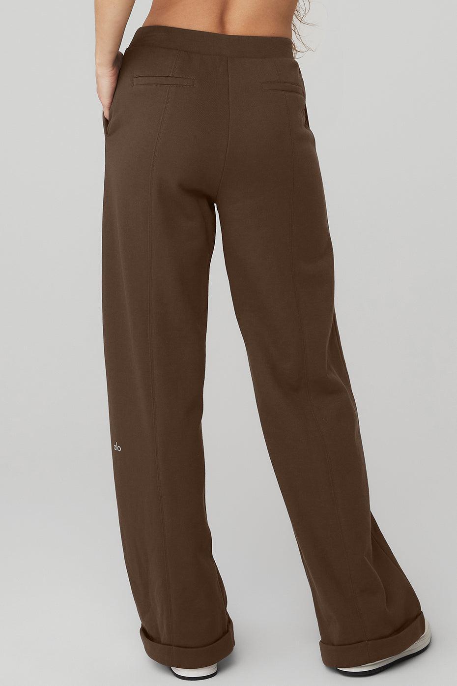 High-Waist Trouser Wide Leg Pant - Espresso Female Product Image