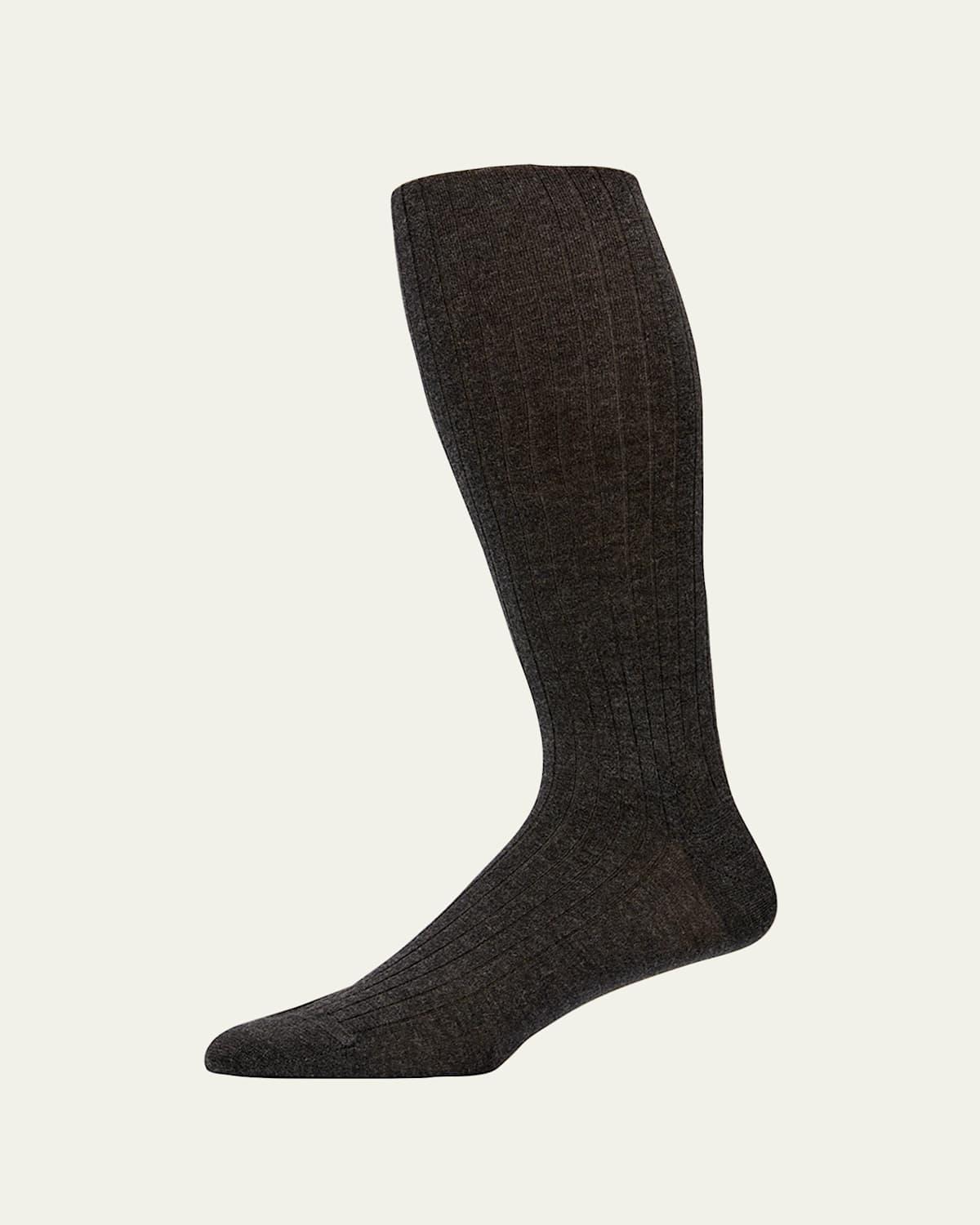 Mens Cashmere Silk Over-Calf Socks Product Image