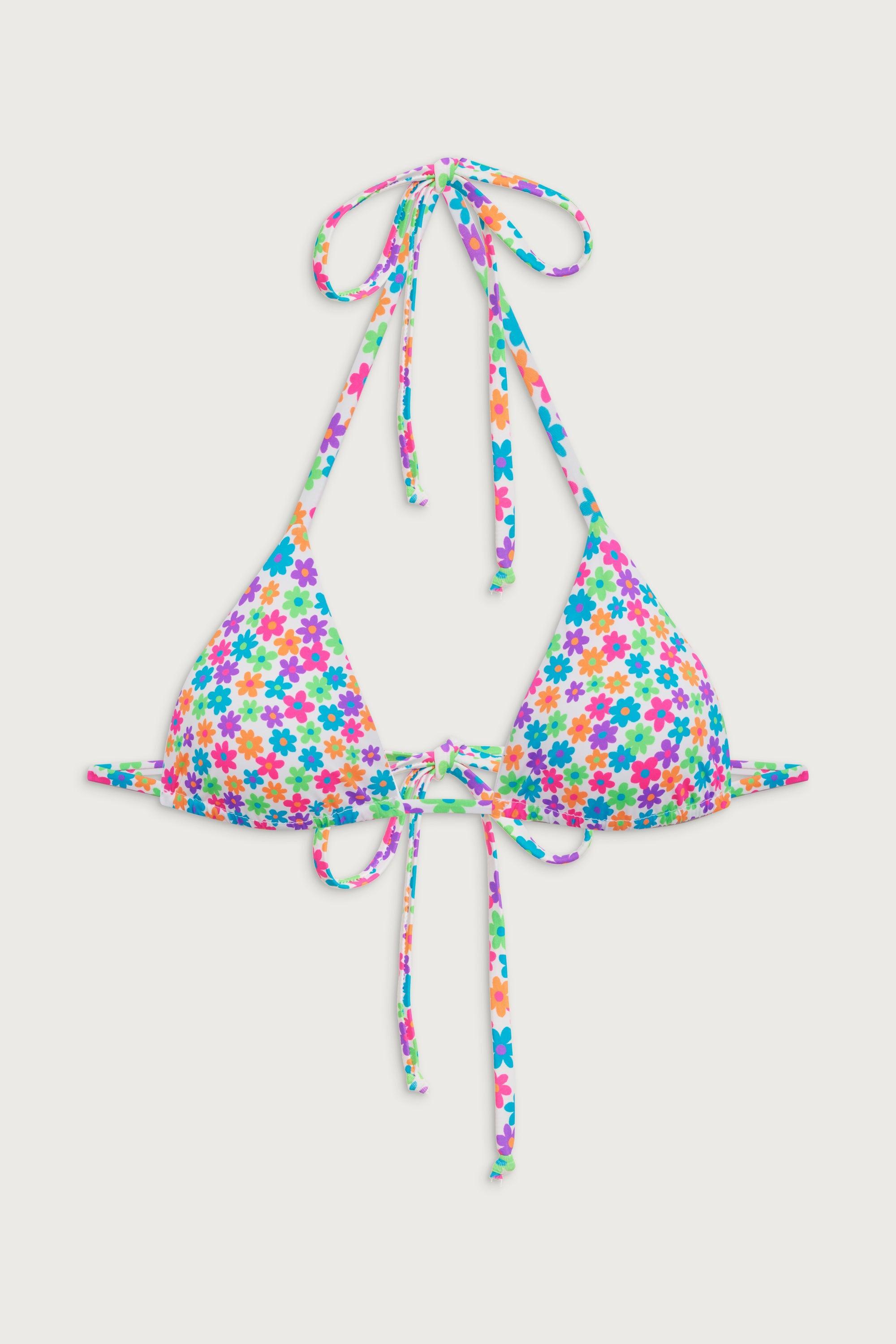 Nick Floral Triangle Bikini Top - Forever Flower Product Image