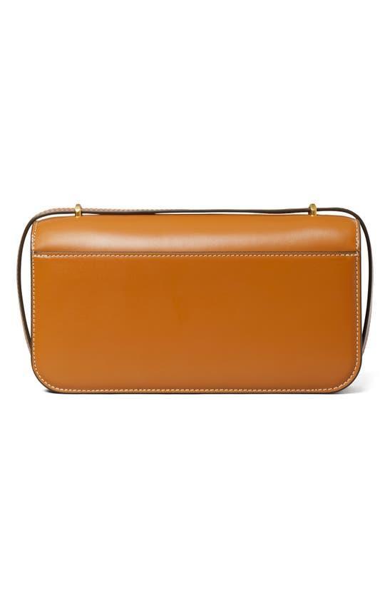 Small Eleanor Rectangular Convertible Leather Shoulder Bag In Brown Product Image