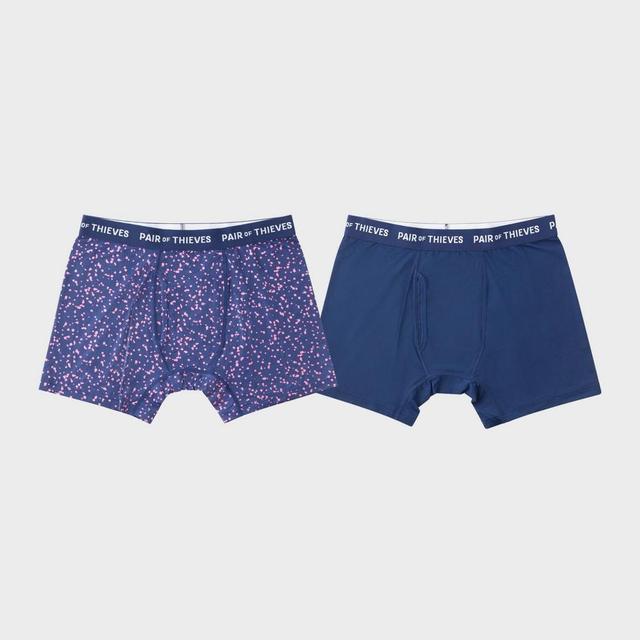 Pair of Thieves Mens Super Fit Splatter Boxer Briefs 2pk - Navy Blue Product Image