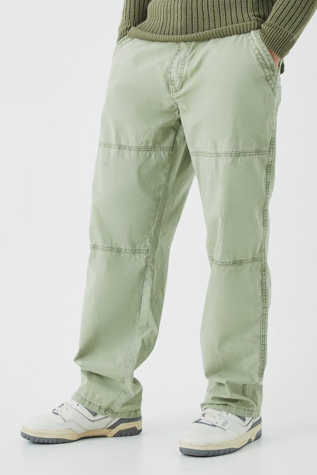 Relaxed Overdye Acid Wash Trouser | boohooMAN USA Product Image