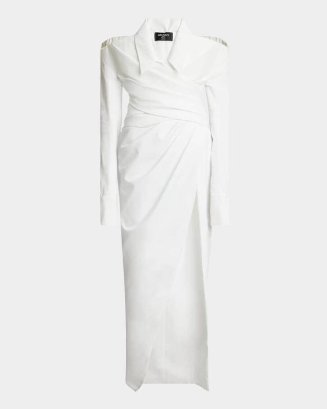 Strapless Illusion Shirt Gown Product Image