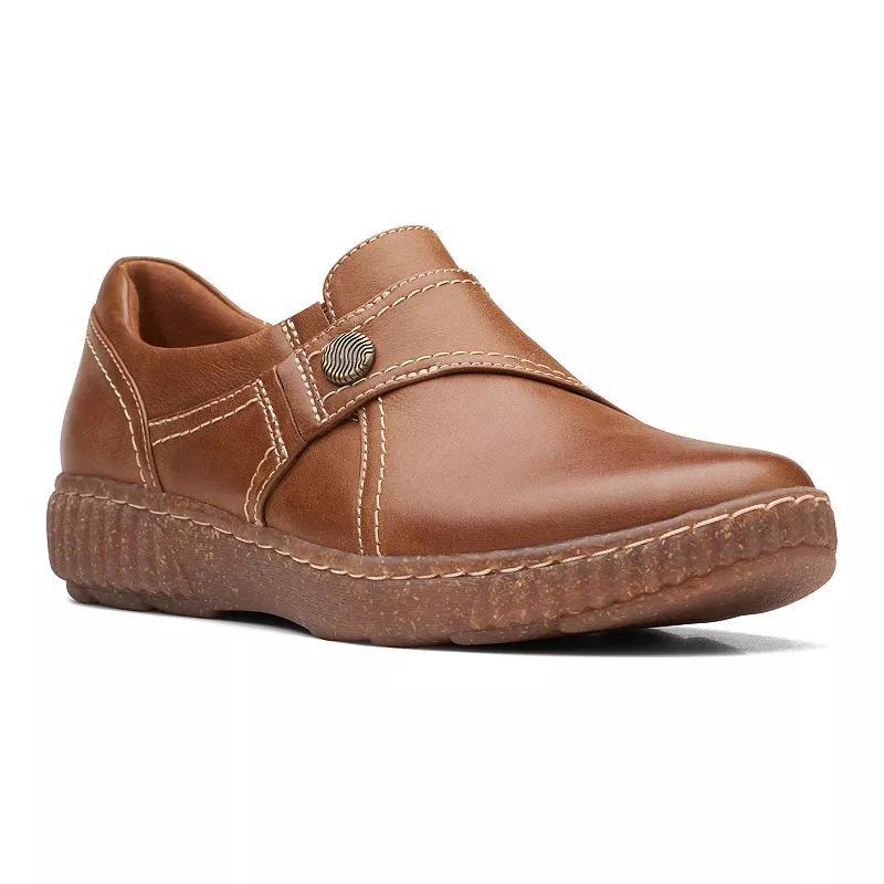 Clarks Caroline Pearl (Dark Tan Leather) Women's Shoes Product Image