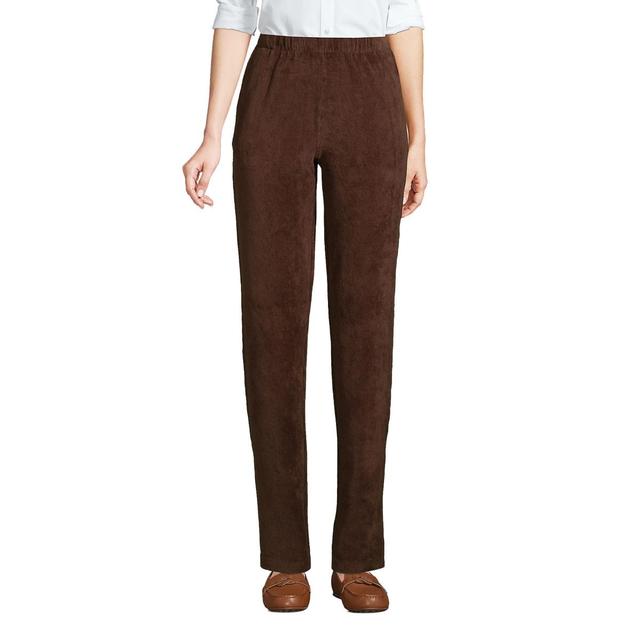 Womens Lands End Sport High Rise Corduroy Pull-On Pants Rich Brown Product Image