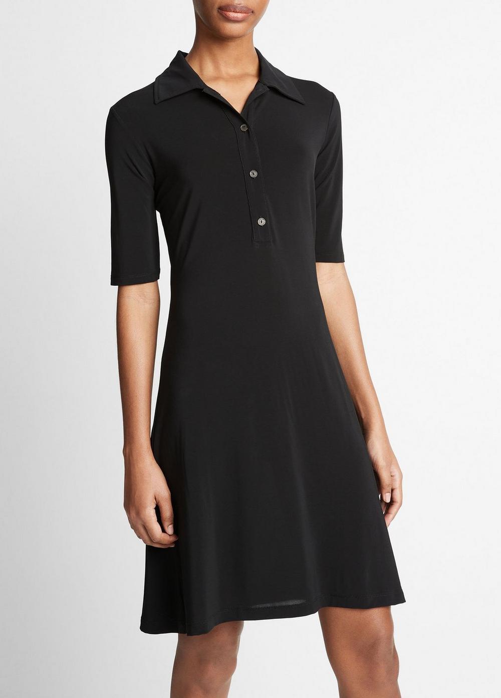 Elbow-Sleeve Polo Dress Product Image