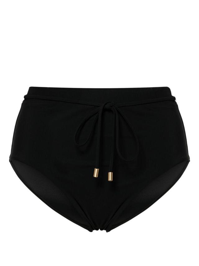 Women's Halliday High-rise Bikini Bottom In Noir Product Image