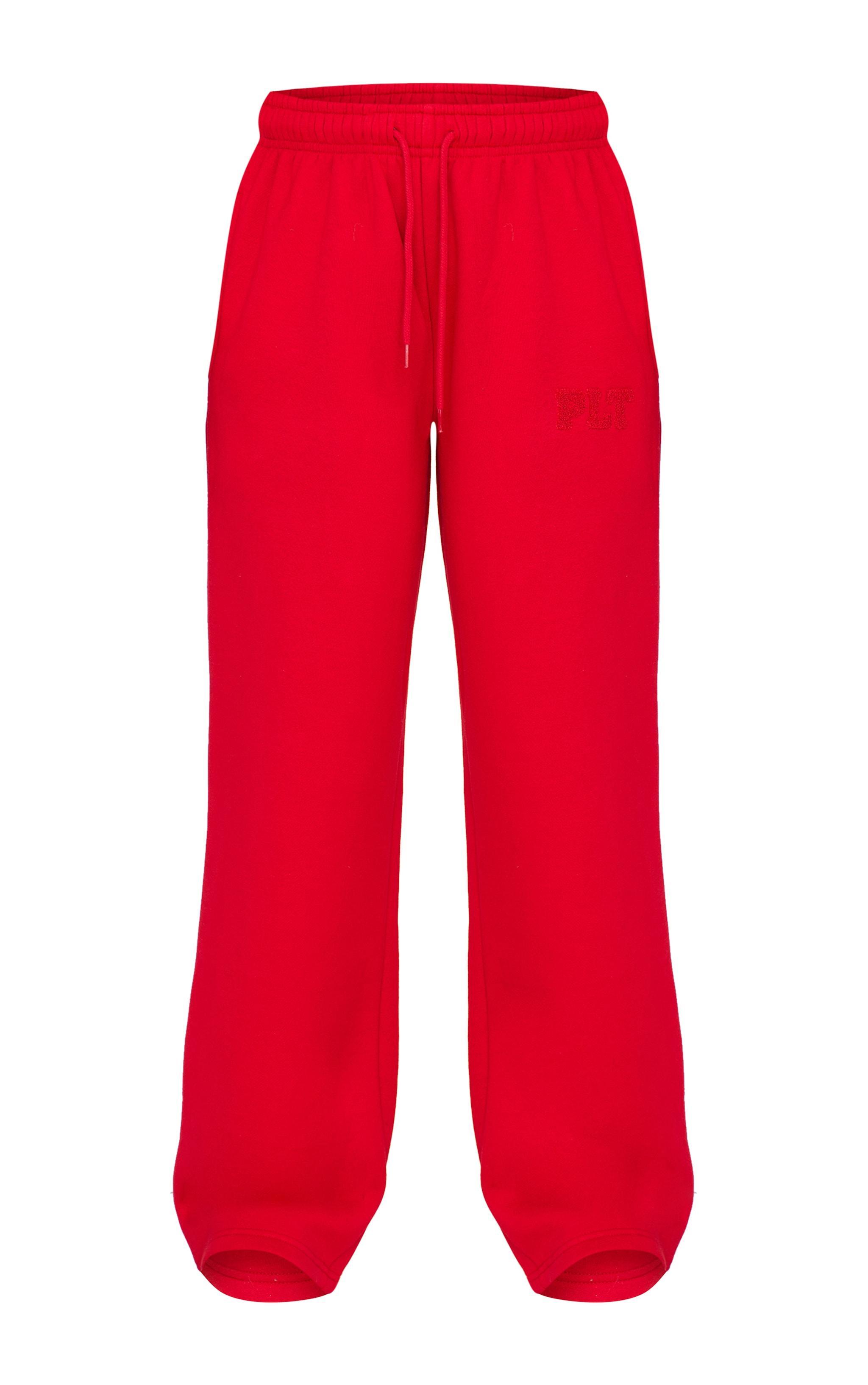 PRETTYLITTLETHING Red Borg Graphic Wide Leg Sweatpants Product Image