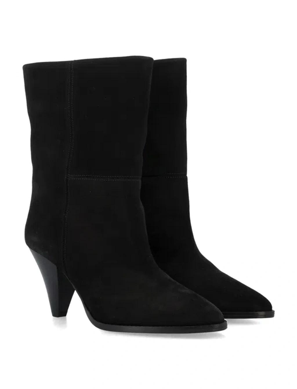 Rouxa Heeled Ankle Boots In Black Product Image