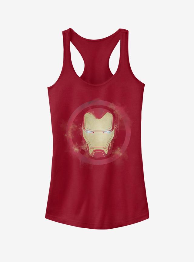 Marvel Avengers: Endgame Iron Man Spray Logo Girls Red Tank Top Product Image