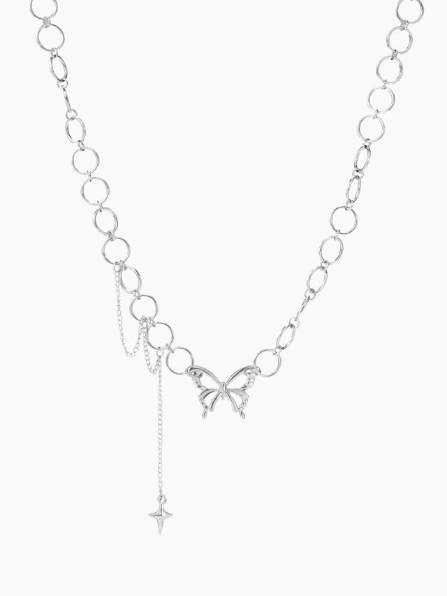 BUTTERFLY & STAR CHAIN NECKLACE Product Image