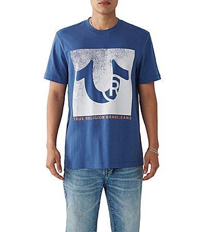 True Religion Distressed Horseshoe Short Sleeve Graphic T Product Image