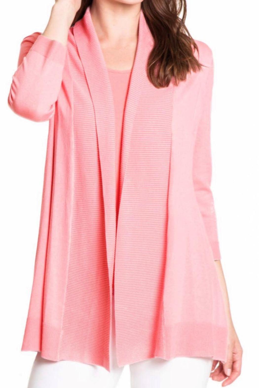 3/4 sleeve open front cardigan Product Image