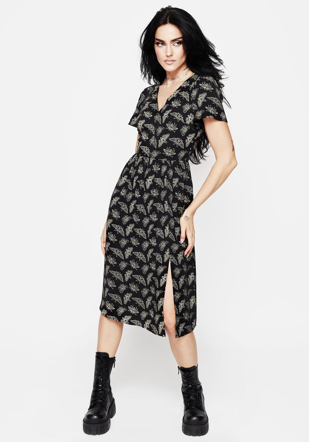 Mortmoth Short Sleeve Midi Dress Product Image