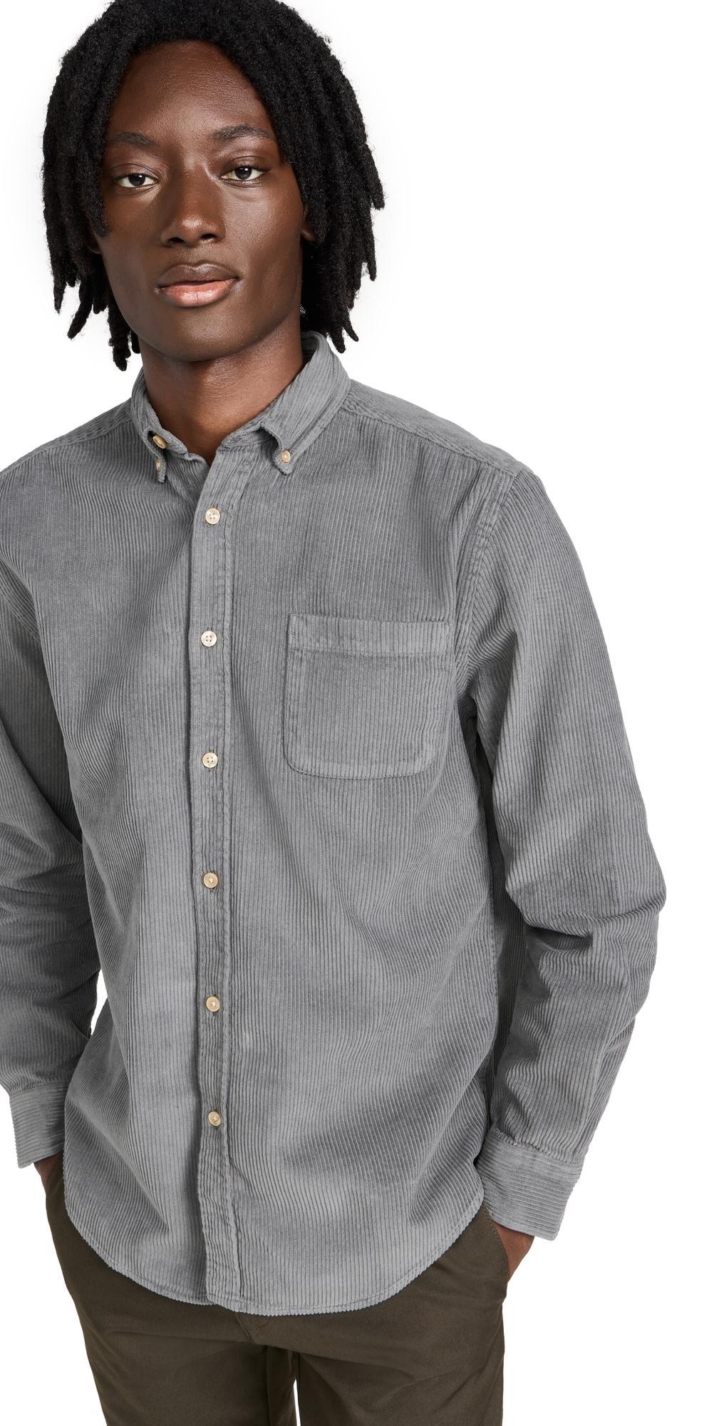 Portuguese Flannel Lobo Corduroy Shirt Anthracite XXL Product Image