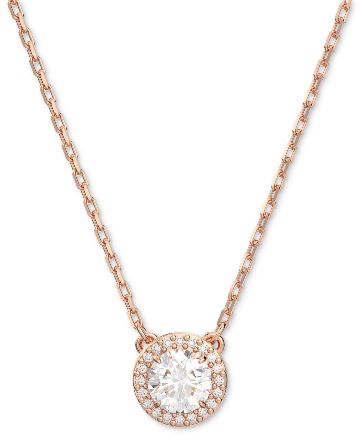 Swarovski Rose Gold-Tone Constella Crystal Pendant Necklace, 14-7/8 + 3 extender Product Image