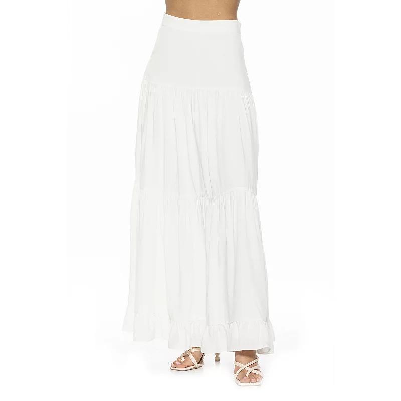 Womens ALEXIA ADMOR Halima Tiered Maxi Skirt product image